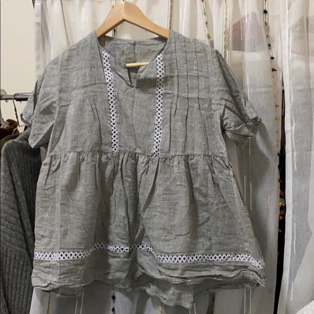 shein grey top one size